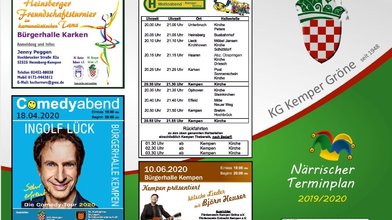 Sessionsflyer der KG Sessionsflyer der KG