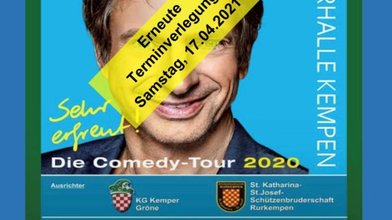 Comedyabend erneut verlegt Comedyabend erneut verlegt