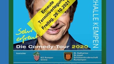 Erneute Terminverlegung Comedy Abend Erneute Terminverlegung Comedy Abend